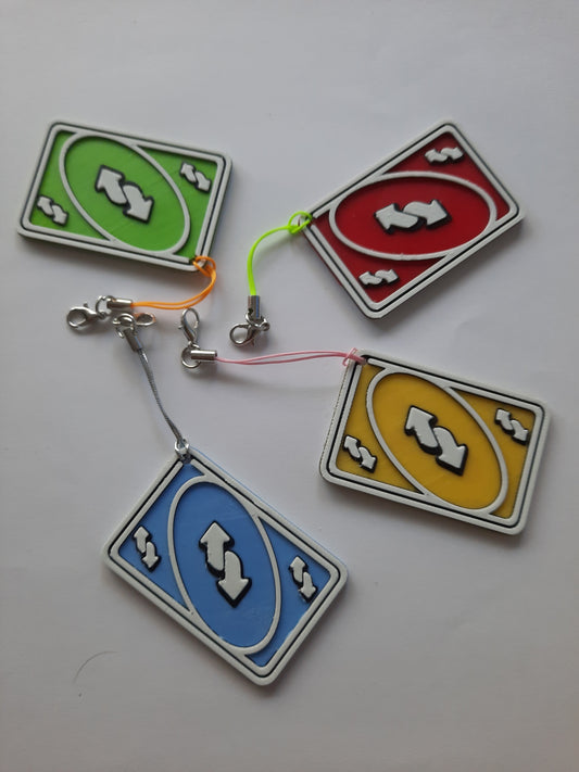 Uno Reverse Card Keychain